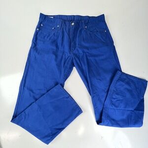 Levis 514 Jeans Mens 36x32 Blue Straight Leg Low Rise Twill Casual Pants